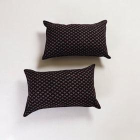 Black - pillow cover (set of 2) 10 - handcrafted