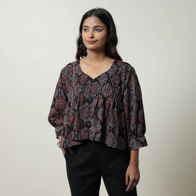 Ajrakh Cotton Crop Top | Handcrafted Elegance