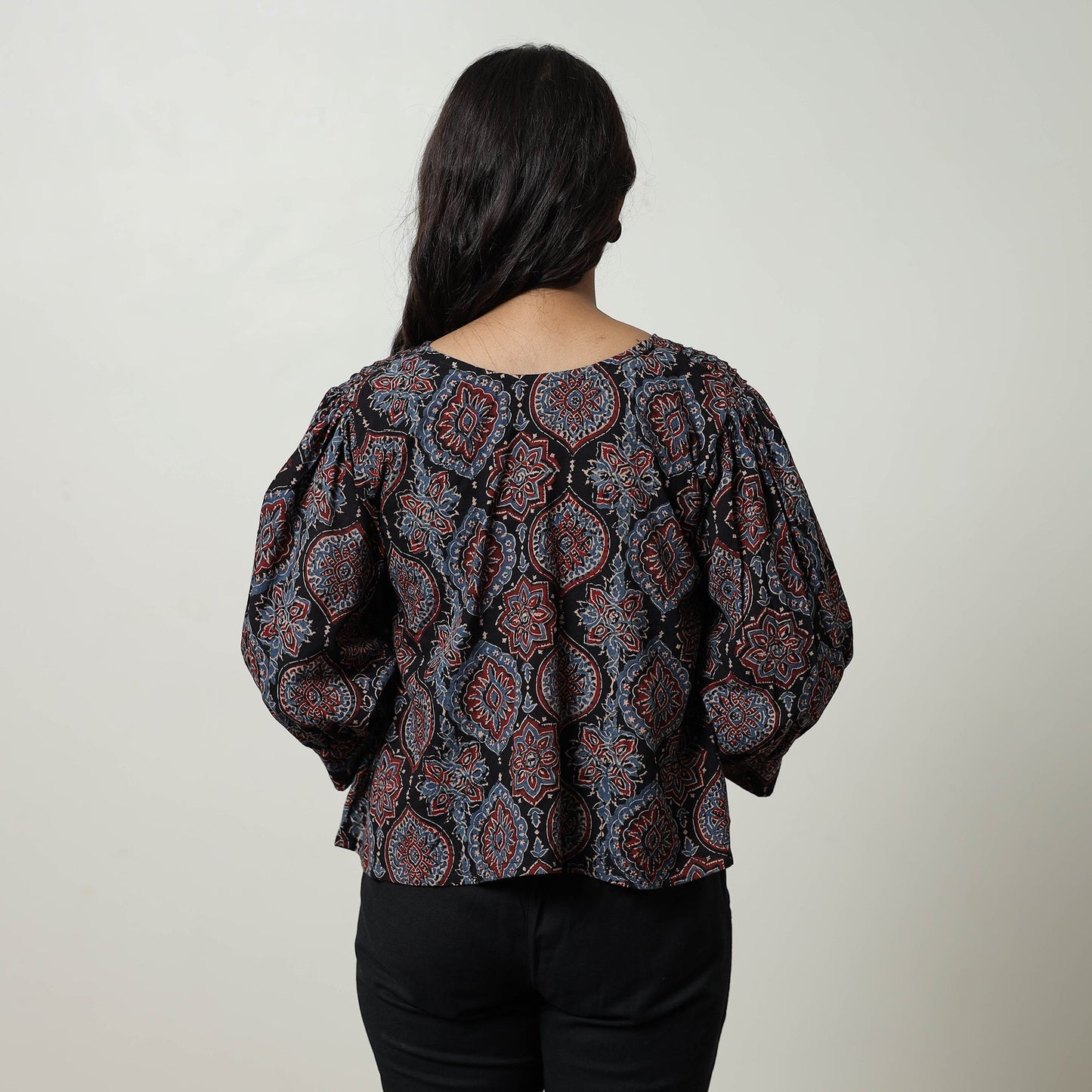 Ajrakh Cotton Crop Top | Handcrafted Elegance