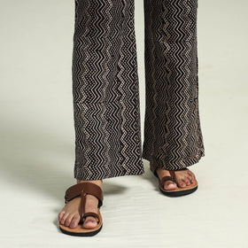 Black - printed cotton kaftan with palazzo & dupatta set