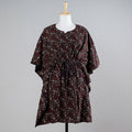  Ajrakh Block Printed Cotton Kaftan with Tie-Up Waist 