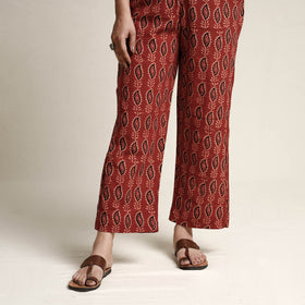 Buy Ajrakh Block Printed Cotton Kurta with Palazzo & Dupatta Set Online at iTokri.com