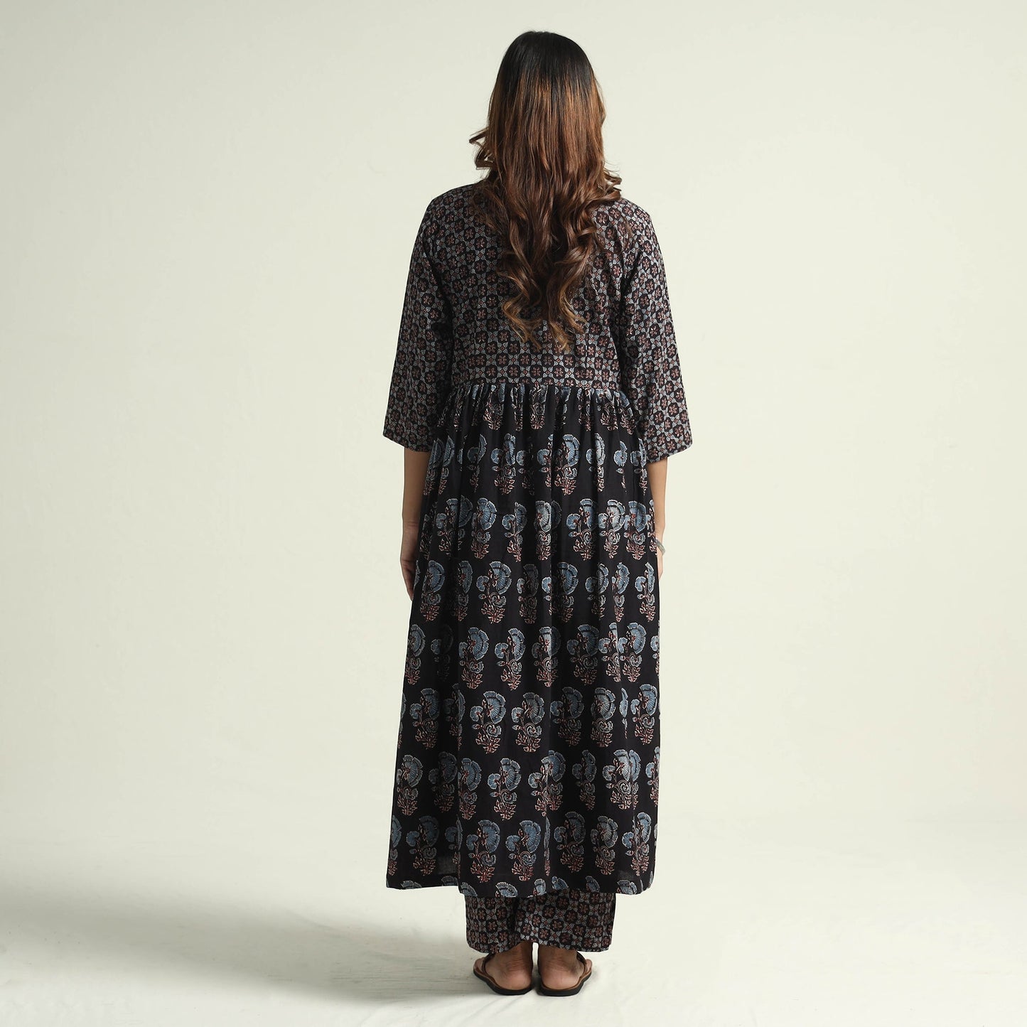 ajrakh kurta with palazzo set 