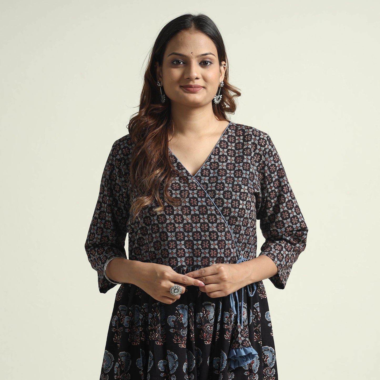 ajrakh kurta with palazzo set 