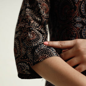 Buy Ajrakh Block Printed Cotton Kurta with Palazzo Set Online at iTokri.com