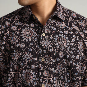Buy Ajrakh Block Printed Cotton Men Half Sleeve Shirt 01 Online at iTokri.com