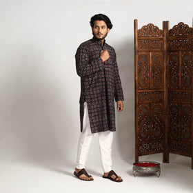 ajrakh men kurta 