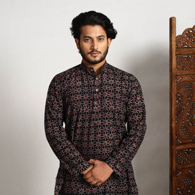 ajrakh men kurta 
