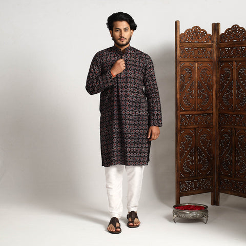 ajrakh men kurta 
