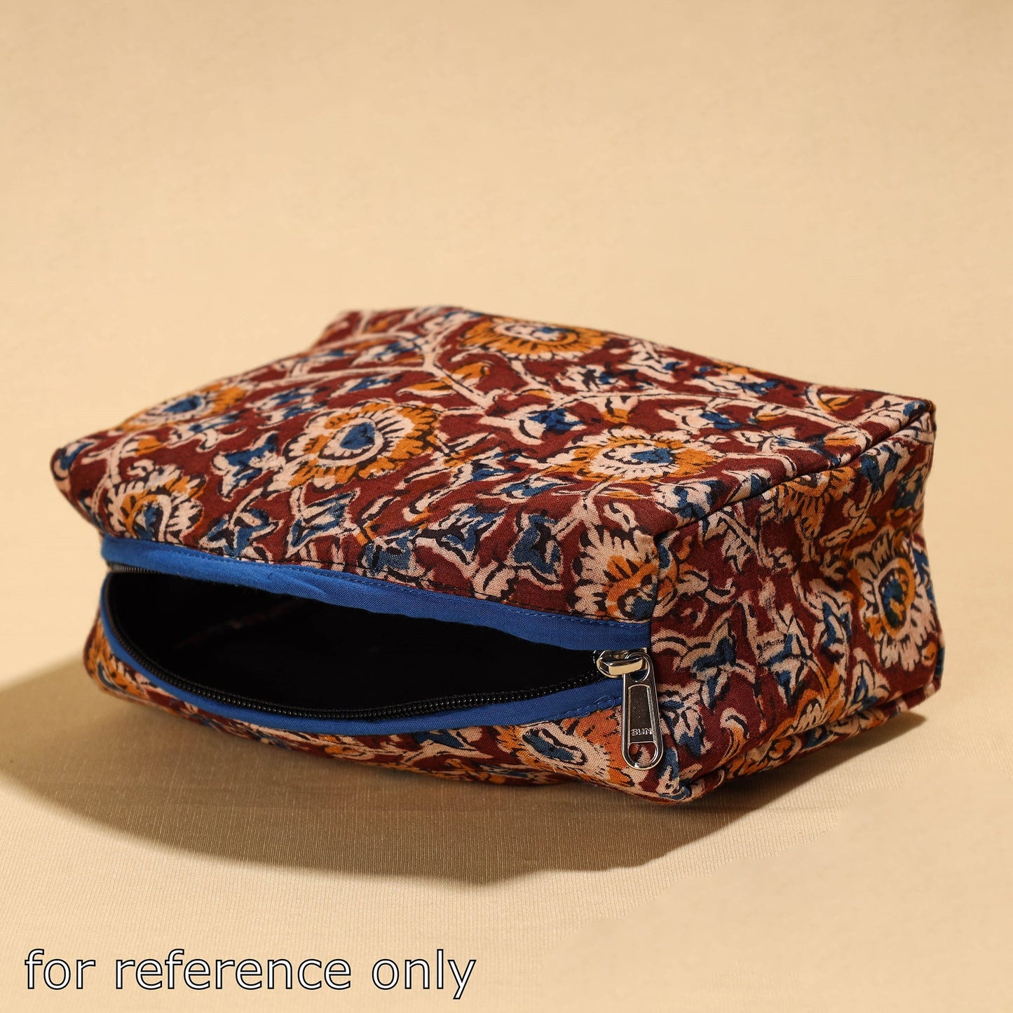  Ajrakh Block Printed Cotton Toiletry Pouch 02 