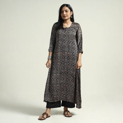 Ajrakh Modal Silk Kurta with Palazzo Set