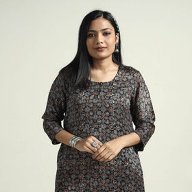 Ajrakh Modal Silk Kurta with Palazzo Set