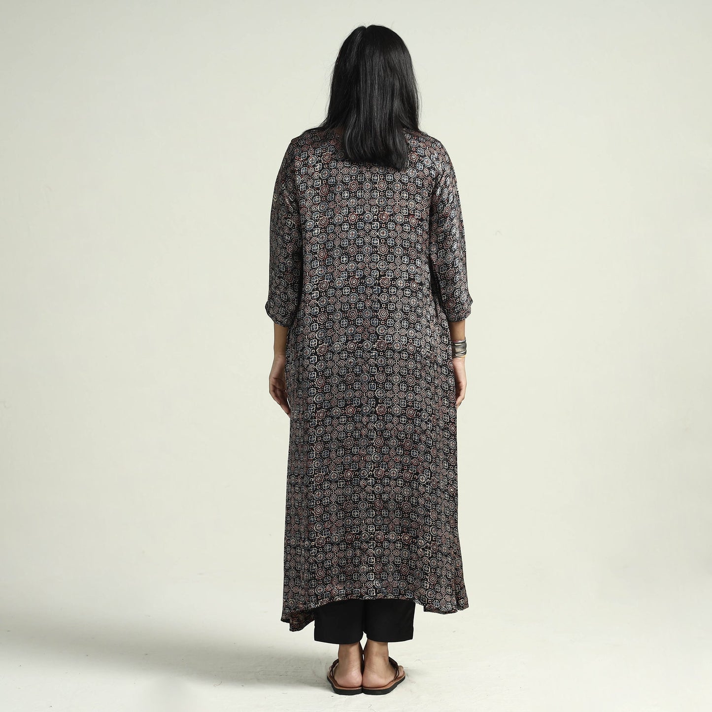 Ajrakh Modal Silk Kurta with Palazzo Set