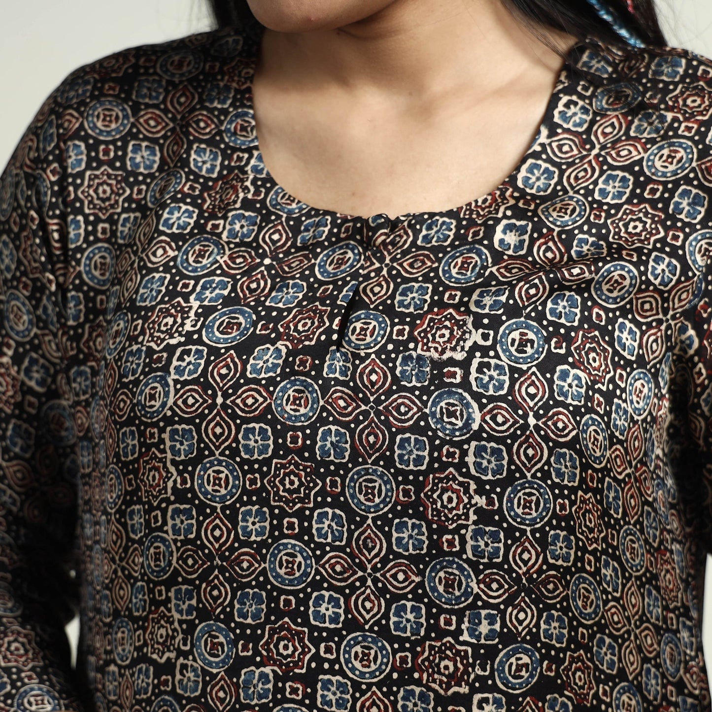 Ajrakh Modal Silk Kurta with Palazzo Set