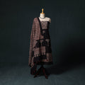 Ajrakh hand block print natural dyed cotton 2pc unstitched
