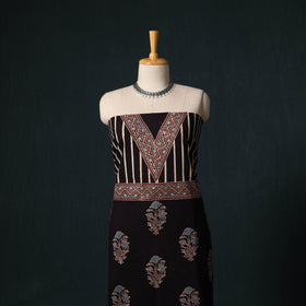Ajrakh hand block print natural dyed cotton 2pc unstitched