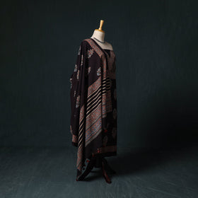 Ajrakh hand block print natural dyed cotton 2pc unstitched