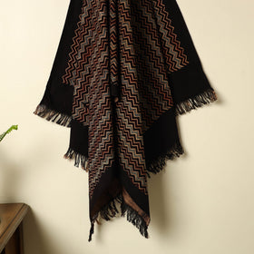 Black - handloom cotton towel 06 - handcrafted