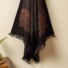 Buy Block Print Cotton Ajrakh Handloom Towel