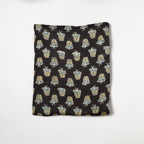 Ajrakh Hand Block Printed Modal Silk Precut Fabric  55 
