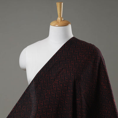 Buy Black Akola Block Printed Cotton Fabric Online