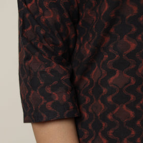 Akola Hand Block Print Cotton Long Straight Kurta for Women