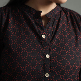 Akola Block Print Cotton Long Straight Kurta for Women