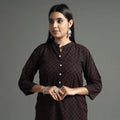 Akola Block Print Cotton Long Straight Kurta for Women