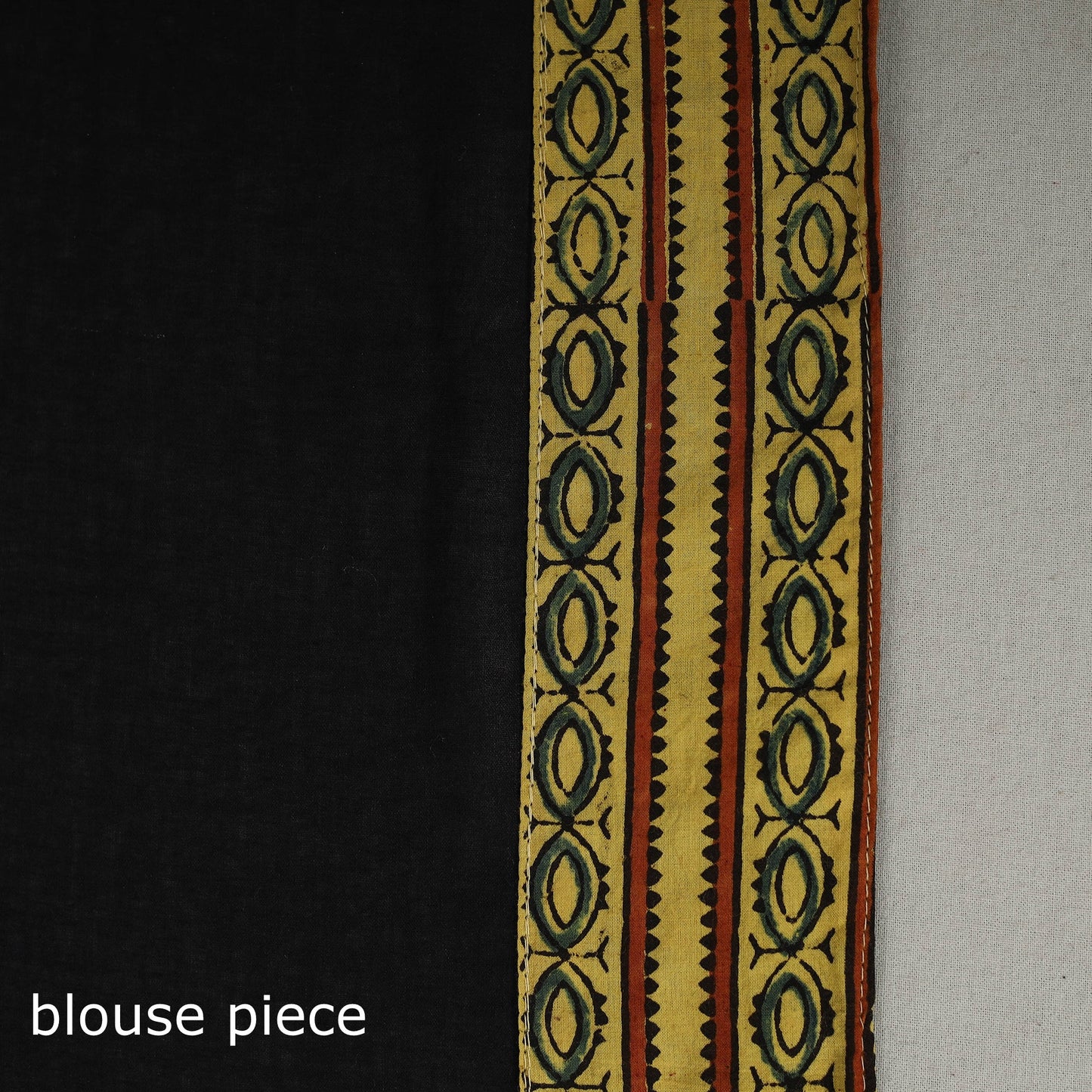 Black - applique patchwork mul cotton tagai saree 01