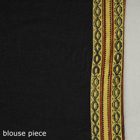 Black - applique patchwork mul cotton tagai saree 05