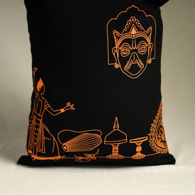 Black - assam’s popular symbols cotton canvas tote bag