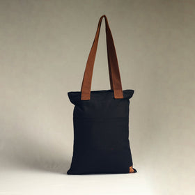 Black - assam’s popular symbols cotton canvas tote bag