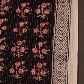 Multicolor Bagh Block Print Kantha Work Natural Dyed Cotton Fabric