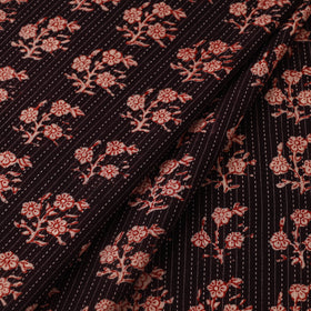 Multicolor Bagh Block Print Kantha Work Natural Dyed Cotton Fabric