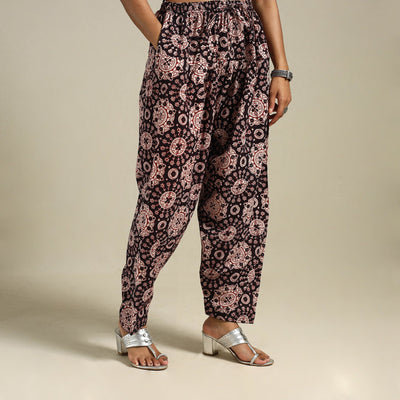 Black - bagh natural dyed cotton salwar 09 - handcrafted