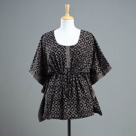  Bagh Block Printed Cotton Kaftan with Tie-Up Waist 