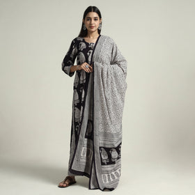 Buy Bagh Block Printed Cotton Kurta with Palazzo & Dupatta Set 03 Online at iTokri.com
