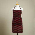 Buy Black Bagh Block Print Cotton Apron with Pocket