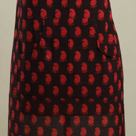 Buy Black Bagh Block Print Cotton Apron with Pocket