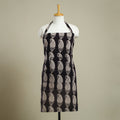 Buy Black Bagh Block Print Cotton Apron with Pocket