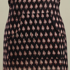 Buy Black Bagh Block Print Cotton Apron with Pocket