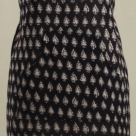 Buy Black Bagh Block Print Cotton Apron with Pocket