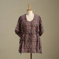 Black Bagh Block Print Cotton Kaftan (Short)