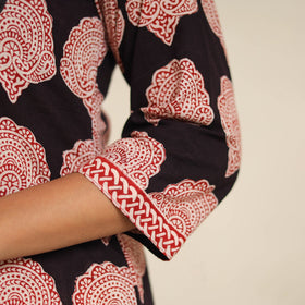 Black - bagh cotton suit set (set of 2) 01 - handcrafted