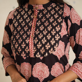 Black - bagh cotton suit set (set of 2) 01 - handcrafted