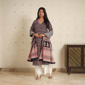 Black - bagh cotton suit set (set of 2) 03 - handcrafted