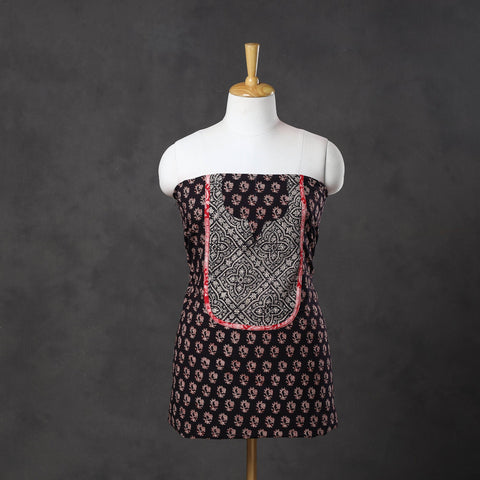 Black - bagh cotton unstitched kurta material