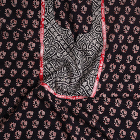 Black - bagh cotton unstitched kurta material