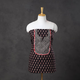 Black - bagh cotton unstitched kurta material