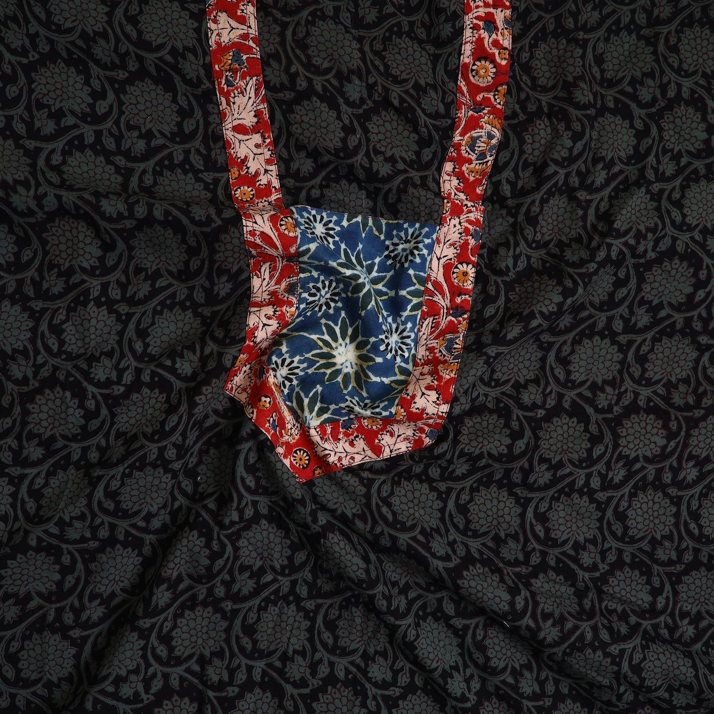 Black - bagh cotton unstitched kurta material